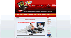 Desktop Screenshot of learnspanishonline.quorumspain.com