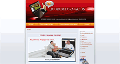Desktop Screenshot of coursespagnolenligne.quorumspain.com